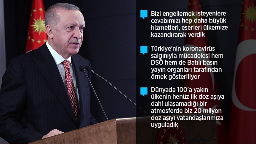 Cumhurbaşkanı Erdoğan: 2021 senesini ülkemiz ve milletimiz için bir şahlanış yılına dönüştüreceğiz