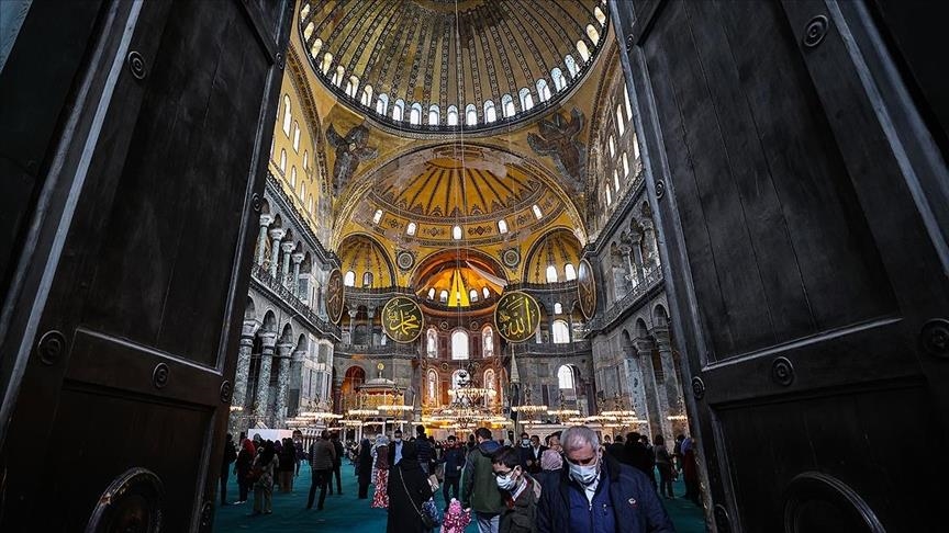 'Restoration of Hagia Sophia sets example for world'