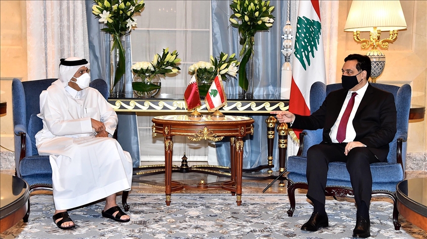 دياب يبحث مع وزيري دفاع وخارجية قطر مستجدات الأوضاع في لبنان
