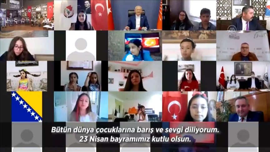 CHP Genel Başkanı Kılıçdaroğlu, 23 Nisan dolayısıyla çocuklarla çevrim içi bayramlaştı