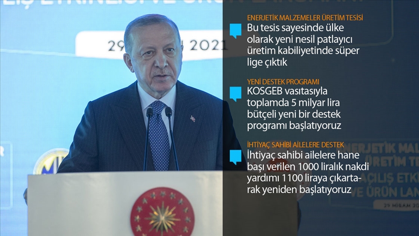 Cumhurbaşkanı Erdoğan: Yeni nesil patlayıcı üretim kabiliyetinde süper lige çıktık