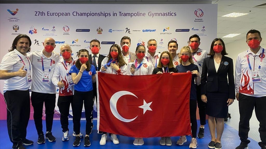 Гимнастка Элиф Чолак завоевала первую медаль Турции на ЧЕ по прыжкам на батуте
