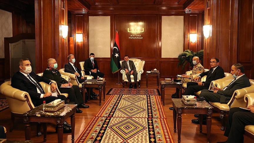 Milli Savunma Bakanı Akar ile Libya Başbakanı Dibeybe görüştü
