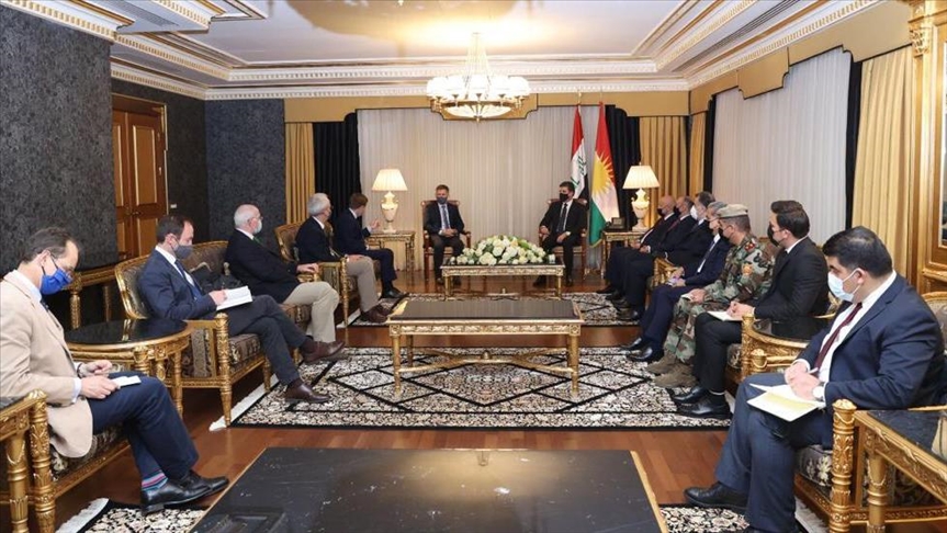 سهرۆكى ههرێمى كوردستان لهگەڵ شاندێکی باڵاى سهربازيى بهریتانیا کۆبووەوە