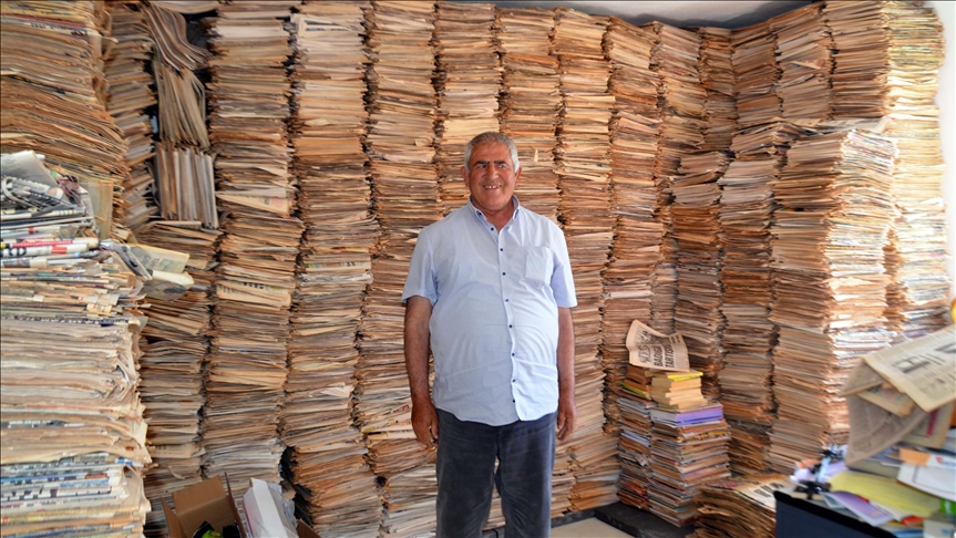 Nazim Uzunboyluyê Mûşî 53 sal e rojnameyan berhev dike