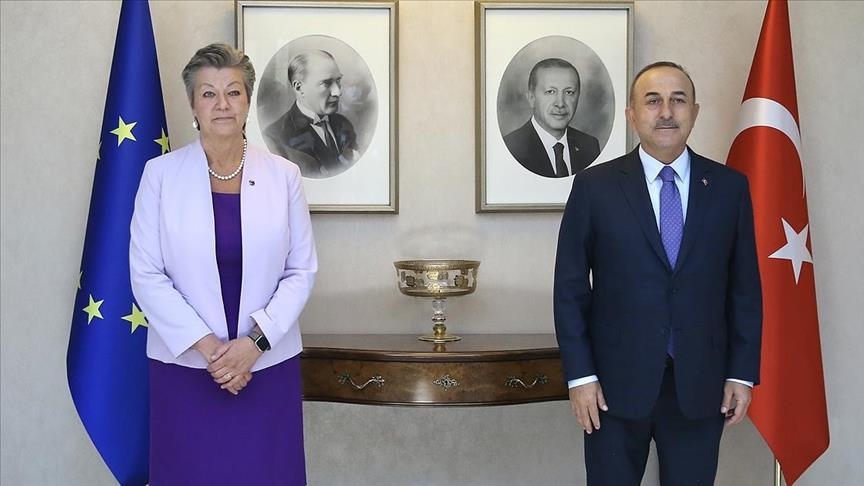 Turkish foreign minister meets EU commissioner for home affairs