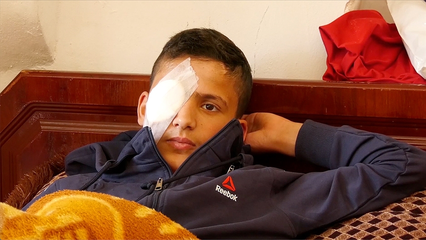 İsrail askerlerinin saldırısında gözünü kaybeden 13 yaşındaki Filistinli çocuğun hayalleri de yarım kaldı