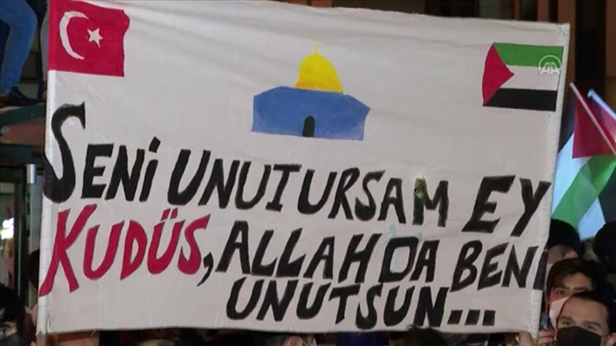 israil in mescid i aksa saldirilari bazi illerde protesto edildi