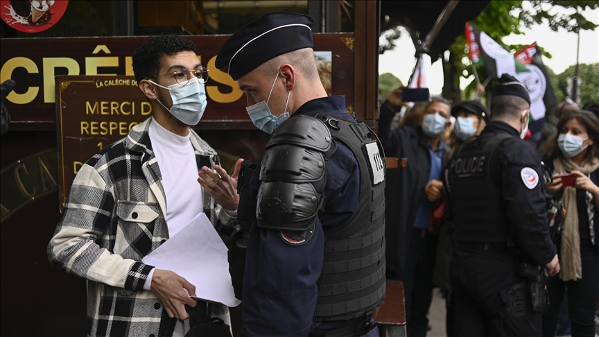 French police disperse demonstration in support of Palestine