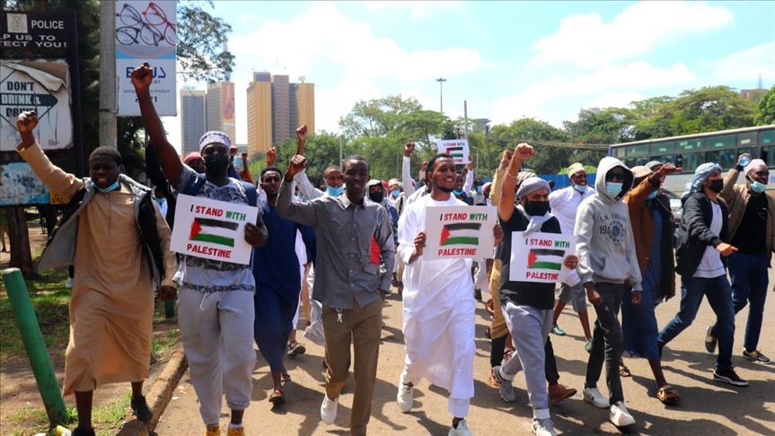Kenyans celebrate Eid in solidarity with Palestinians