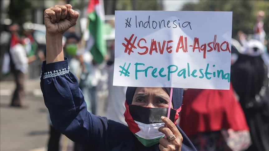 Masyarakat sipil gelar aksi bela Palestina di Surabaya