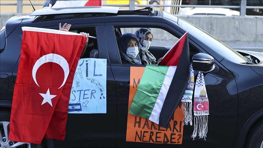 Nationwide protests in Turkey support Palestinians fighting Israeli aggression