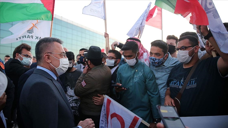 Cumhurbaşkanı Yardımcısı Oktay: Her türlü zulmü yapan ve de insanları evlerinden eden zalimlere karşı susmayacağız
