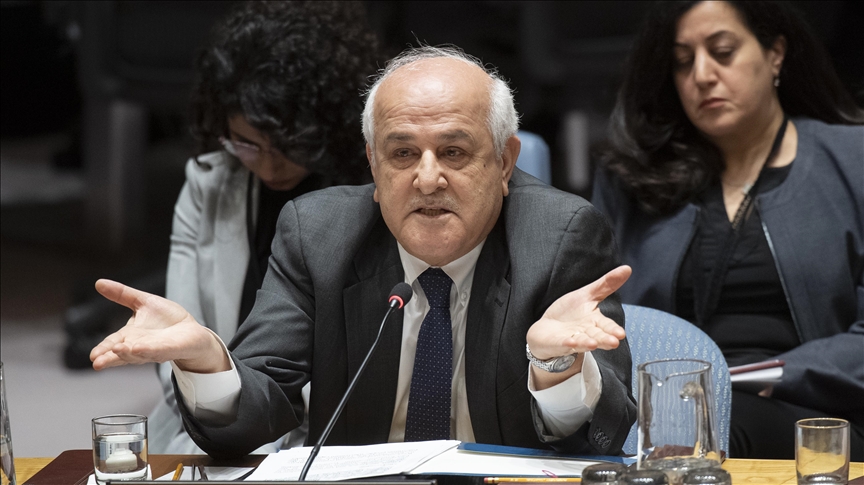 BM Filistin Temsilcisi Mansur, Filistin halkını desteklemeyen bir BMGK açıklamasına ihtiyaç olmadığını söyledi