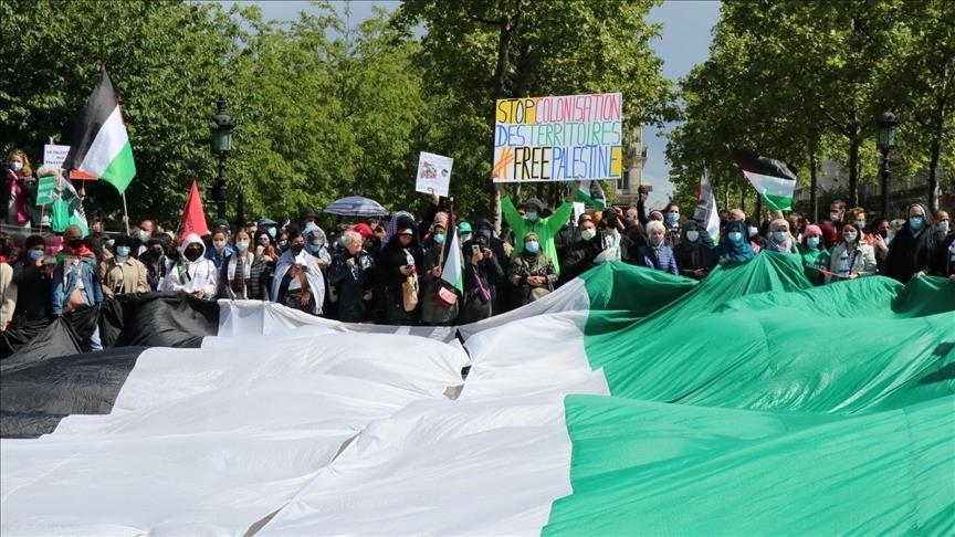 Ribuan pengunjuk rasa tuntut 'sanksi untuk Israel' di Paris
