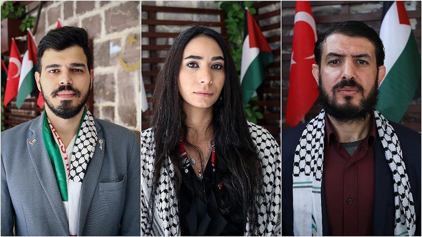 YTB'nin 'Türkiye Bursları' ile eğitim alan Filistinli öğrenciler, İsrail'in saldırılarına tepkilerini paylaştı