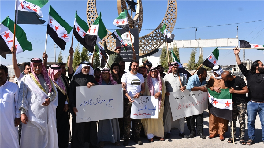 اعزاز السورية تخرج بتظاهرات داعمة لأهالي "منبج"