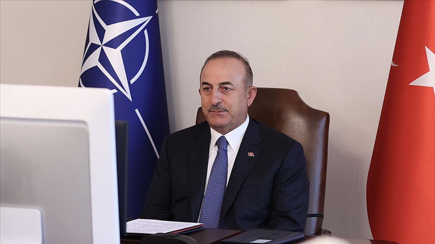 Bakan Çavuşoğlu, video konferansla düzenlenen NATO Dışişleri Bakanları Toplantısı'na katıldı