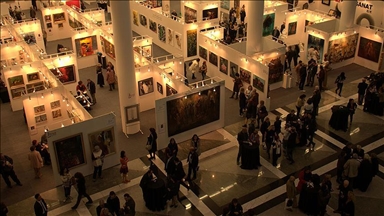 Turkish artist Fusun Onur’s installation Opus II – Fantasia on display in Istanbul