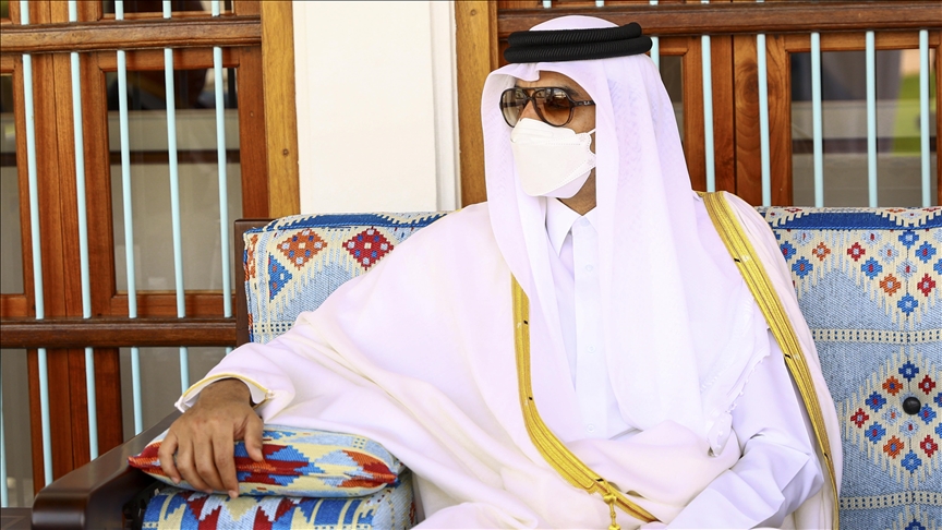 أمير قطر يبحث مع اشتية إعادة إعمار غزة وحماية الأقصى