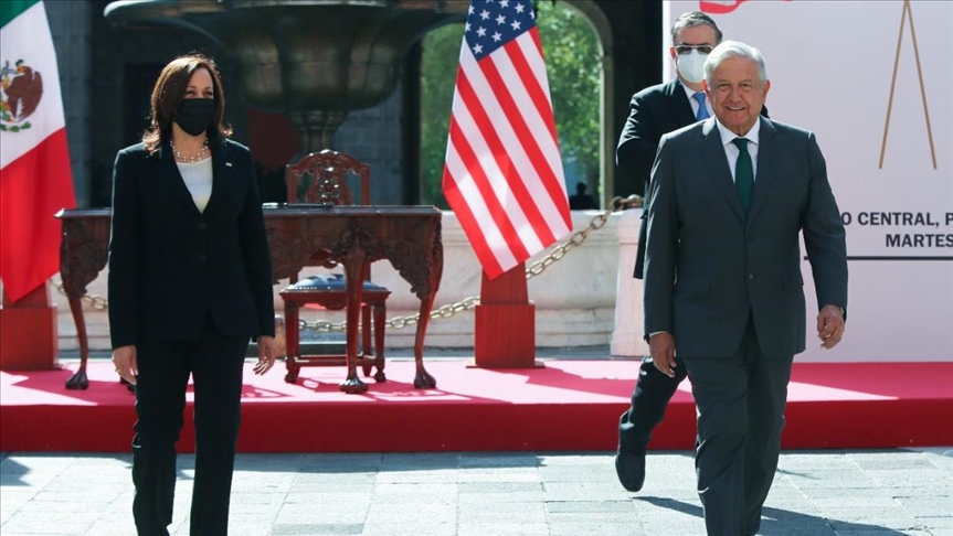 López Obrador recibió en Ciudad de México a la vicepresidenta de EEUU, Kamala Harris