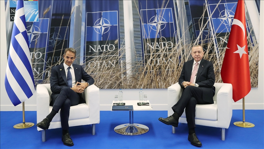 Turkish president meets Greek premier at NATO summit