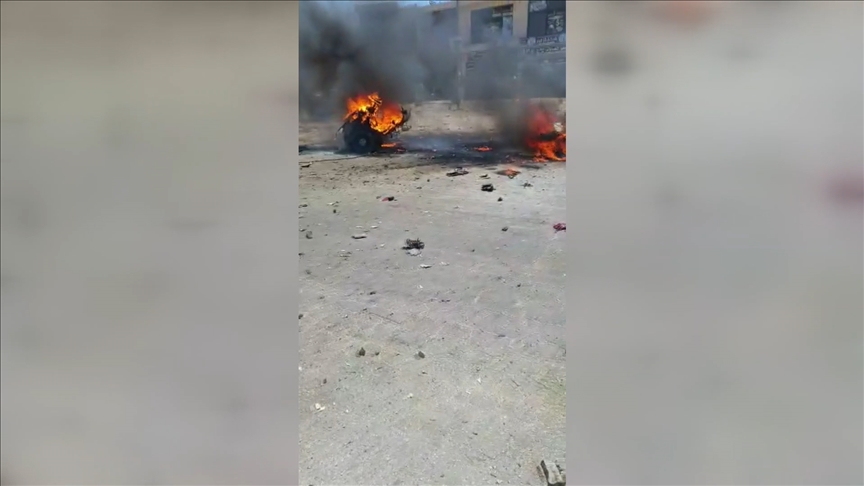 Afrin'de bombalı araçla düzenlenen terör saldırısında 1 kişi öldü