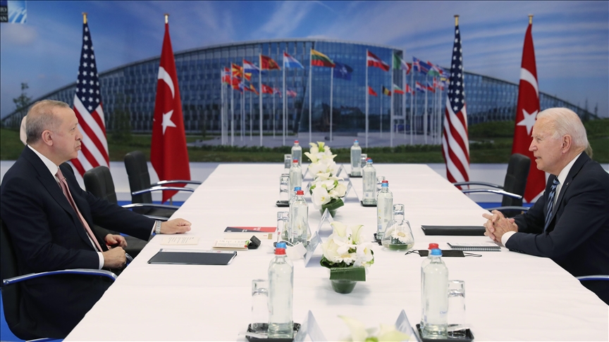 Turkish president presents book on counter-terrorism to leaders at NATO summit