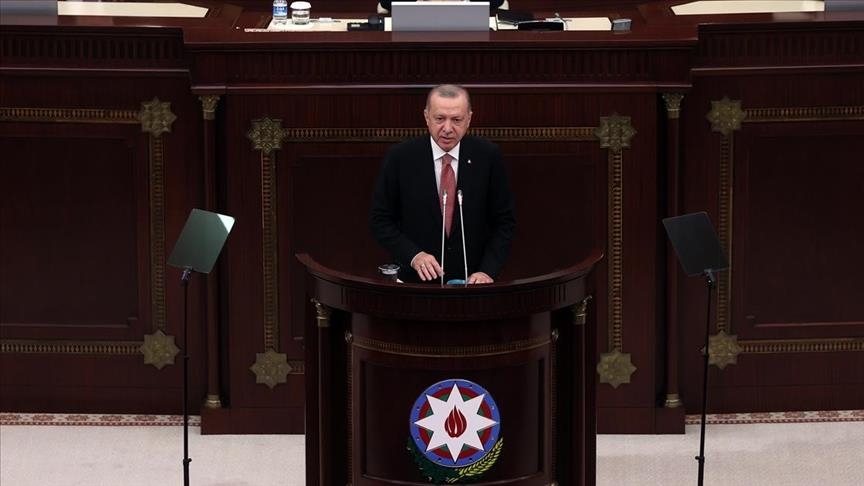 Serokomar Erdogan: Em îro li cem Azerbaycanê ne. Divê hemû dinya bizanibe ku em ê sibê jî li cem bin