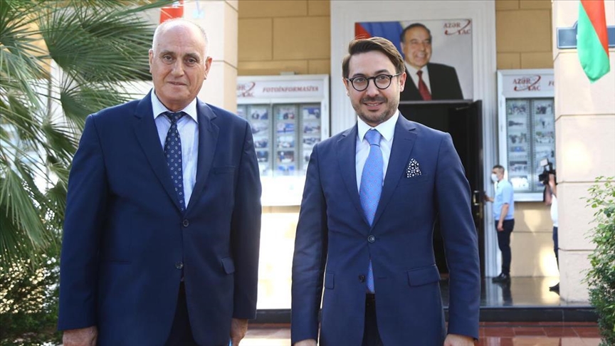Anadolu Agency head visits Azerbaijani news agency AzerTac