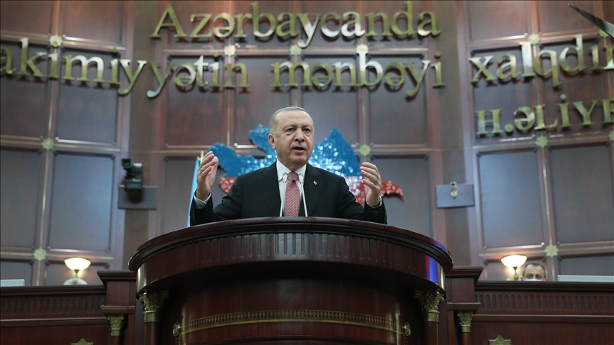 Serokomar Erdogan: "Em îro li cem Azerbaycanê ne û divê hemû dinya bizanibe ku em ê sibê jî li cem bin"