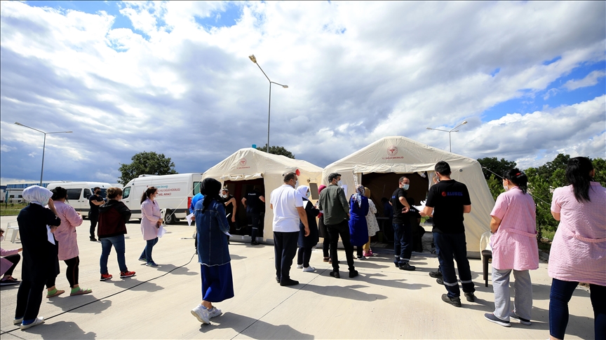 Trakya'da OSB çalışanları aşılama faaliyetlerine yoğun ilgi gösteriyor