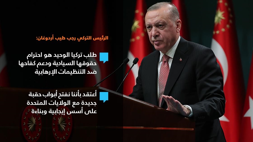 أردوغان عن لقاء بايدن: أنقرة تفتتح حقبة إيجابية جديدة مع واشنطن 