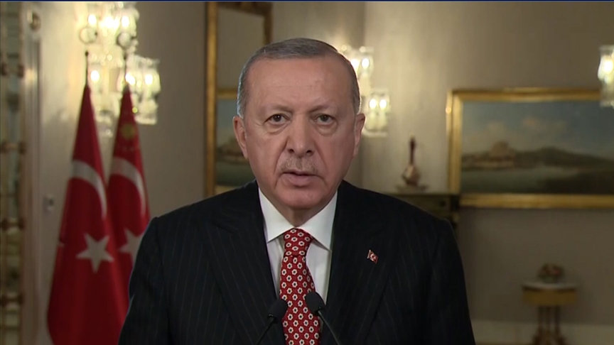 Cumhurbaşkanı Erdoğan, iş insanı Tacettin Aslan'a fahri doktora tevcih törenine video mesaj gönderdi