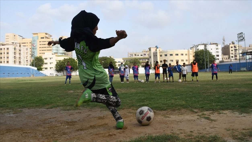 Girls from Pakistan's shantytown blaze trail into football