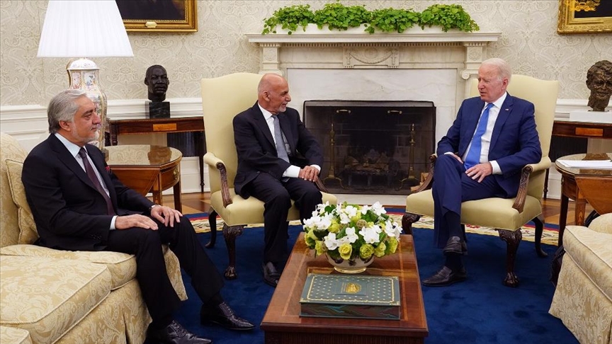دیدار بایدن با غنی و عبدالله در کاخ سفید
