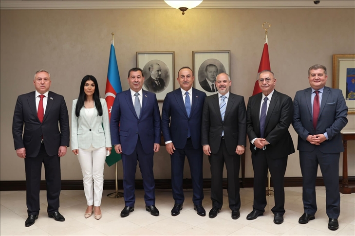 Dışişleri Bakanı Çavuşoğlu, Azerbaycan Milli Meclisi Dışişleri Komitesi Başkanı Seyidov ile bir araya geldi