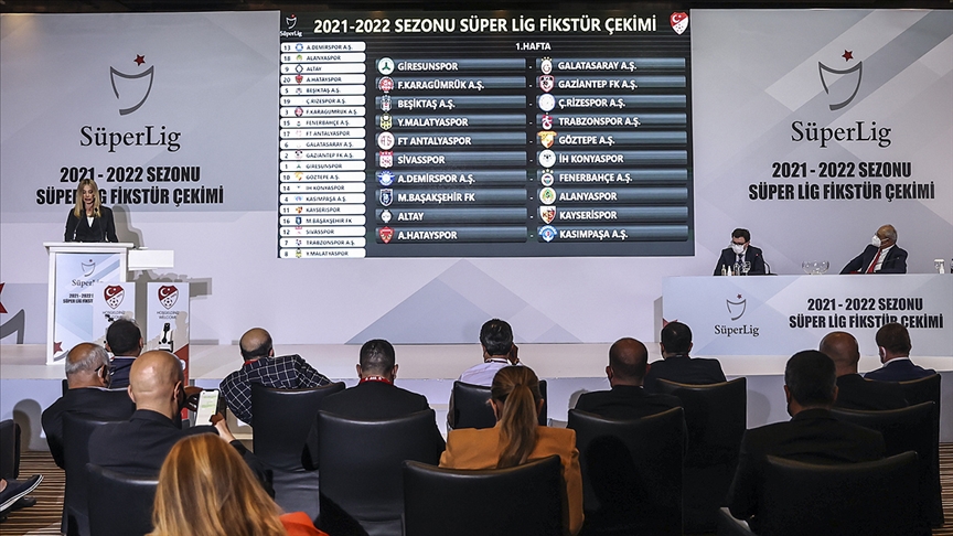 Süper Lig'de 2021-2022 sezonunun fikstür çekimi yapıldı