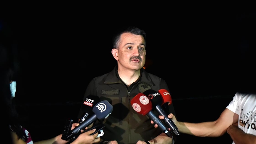 Tarım ve Orman Bakanı Pakdemirli, Mersin ve Hatay'daki orman yangınlarıyla ilgili bilgi verdi