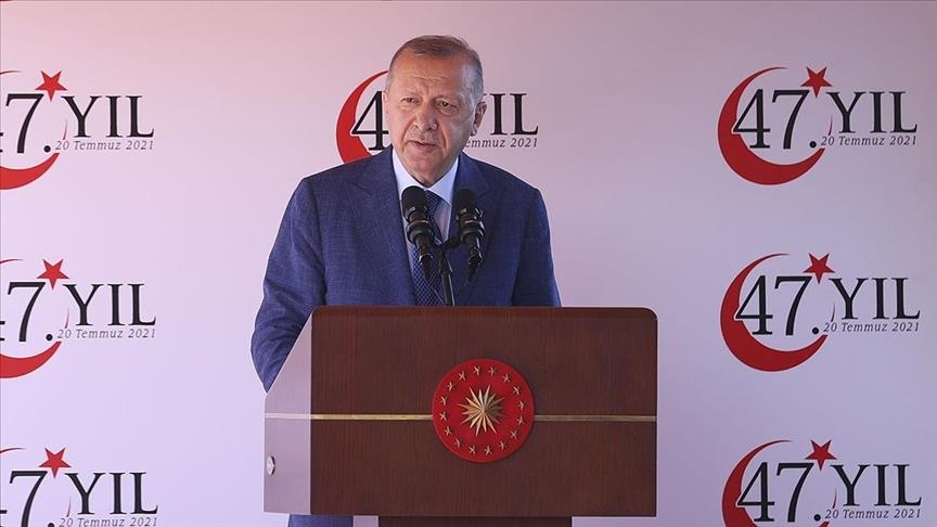 Turkish president reiterates 2-state solution to Cyprus issue