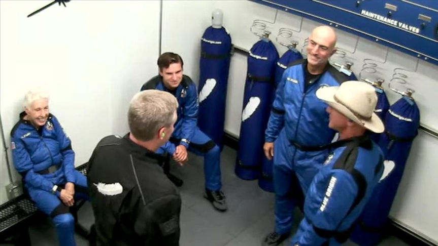 Billionaire Bezos, crew blast off into space on successful visit