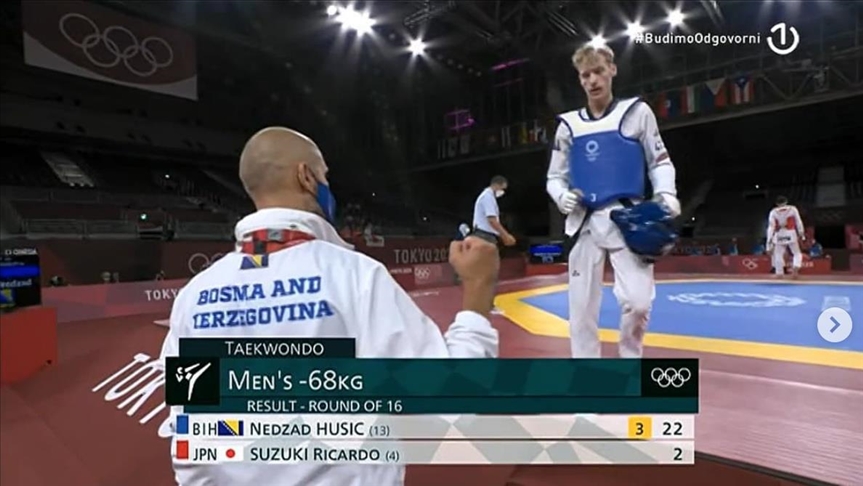 Bh. taekwondoista Nedžad Husić plasirao se u polufinale Olimpijskih igara u Tokiju