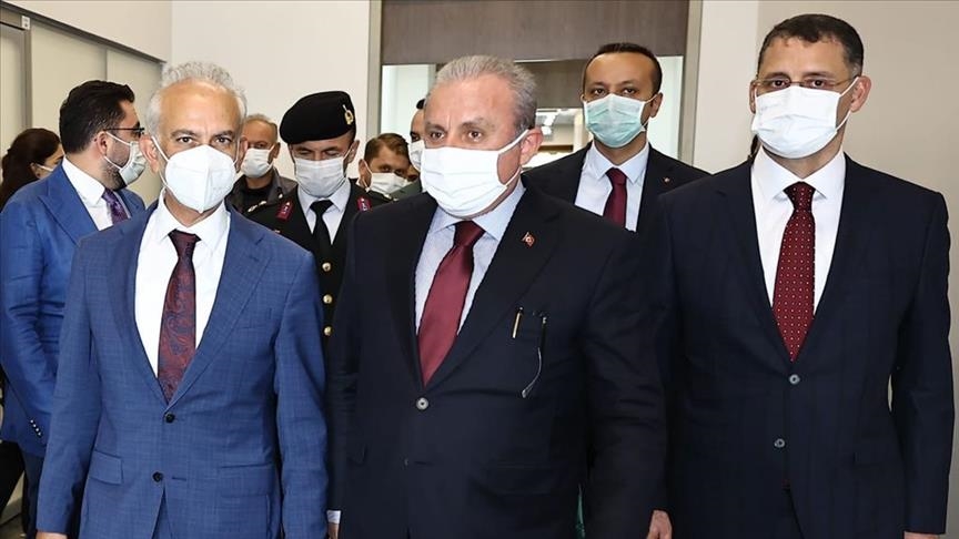 Turkish parliament speaker arrives in Azerbaijan for meeting, talks