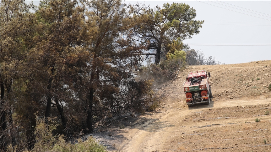 Manavgat'ta rüzgarın etkisiyle çalışmalar güçlükle ilerliyor