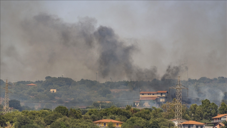 Italian island of Sicily battling forest fires