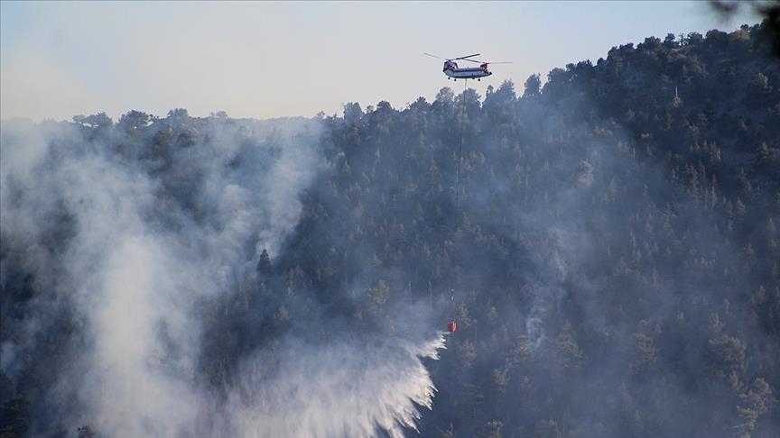 Aerial, ground efforts ongoing to extinguish fires in Turkey’s Mugla
