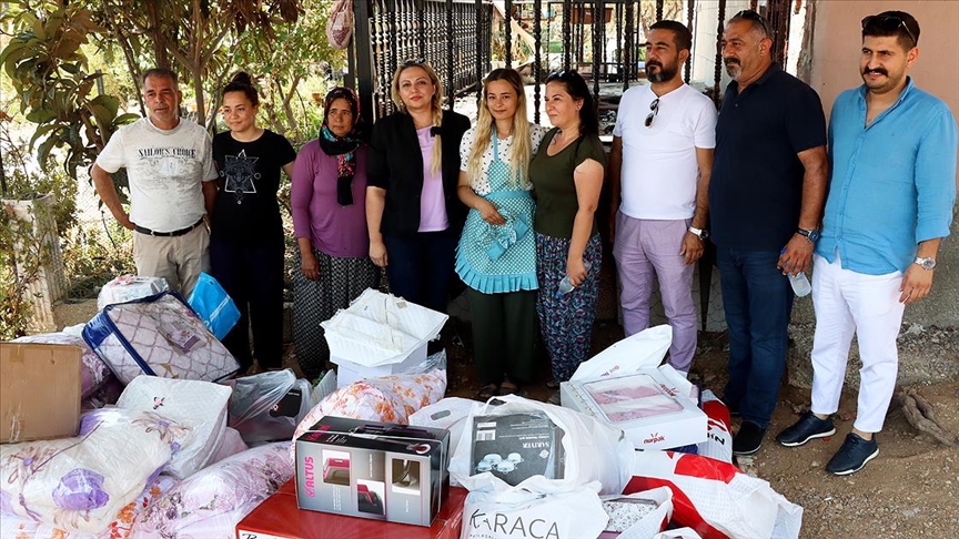 Mersin'deki orman yangınında evlerindeki çeyizi yanan genç kızın eşyaları yenilendi