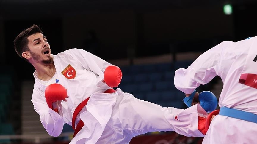 Turkish athlete Eray Samdan wins silver in men's 67kg karate