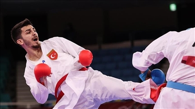 Turkish athlete Eray Samdan wins silver in men's 67kg karate