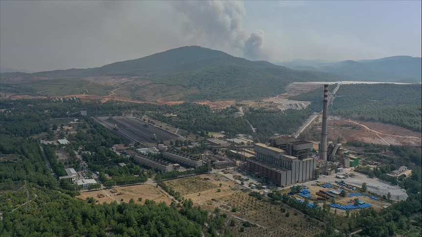 Milas'taki Yeniköy Termik Santrali'nde yangına karşı tedbir alındı